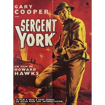 SERGEANT YORK French Movie Poster- 23x32 in. - 1941 - Howard Hawks, Gary Cooper