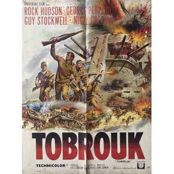 TOBRUK French Movie Poster- 23x32 in. - 1967 - Arthur Hiller, Rock Hudson