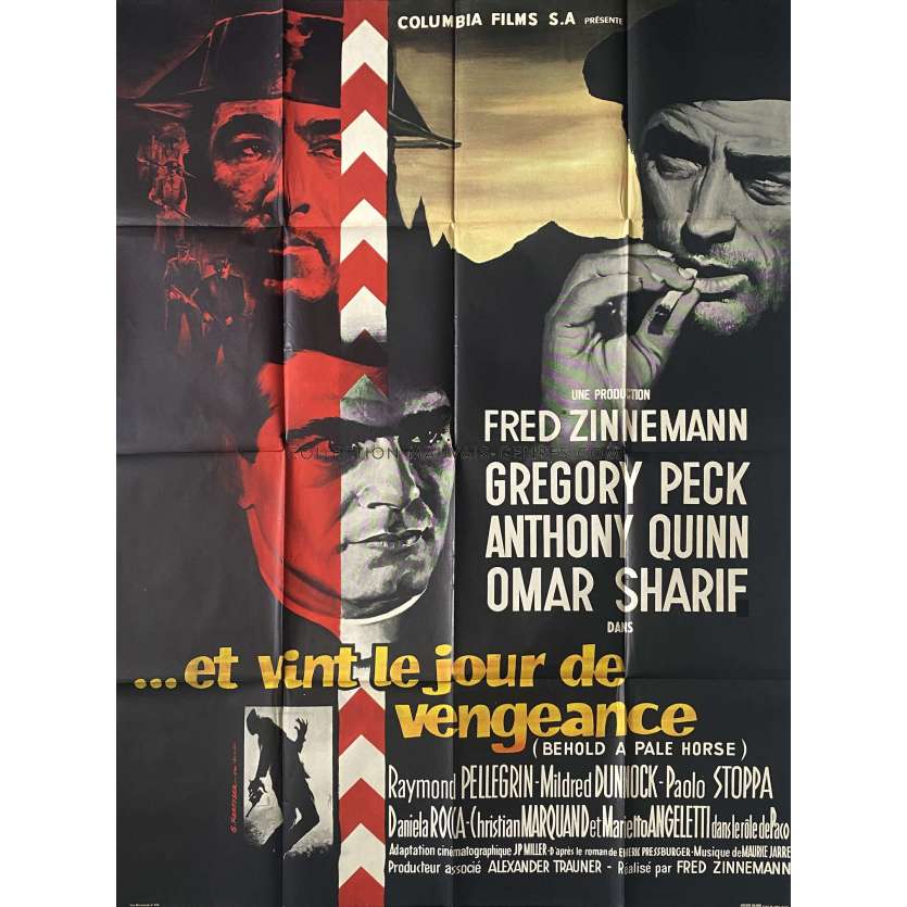 ET VINT LE JOUR DE LA VENGEANCE Affiche de film Mod. A - 120x160 cm. - 1964 - Gregory Peck, Fred Zinnemann