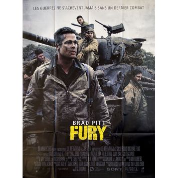 FURY French Movie Poster- 47x63 in. - 2014 - David Ayer, Brad Pitt