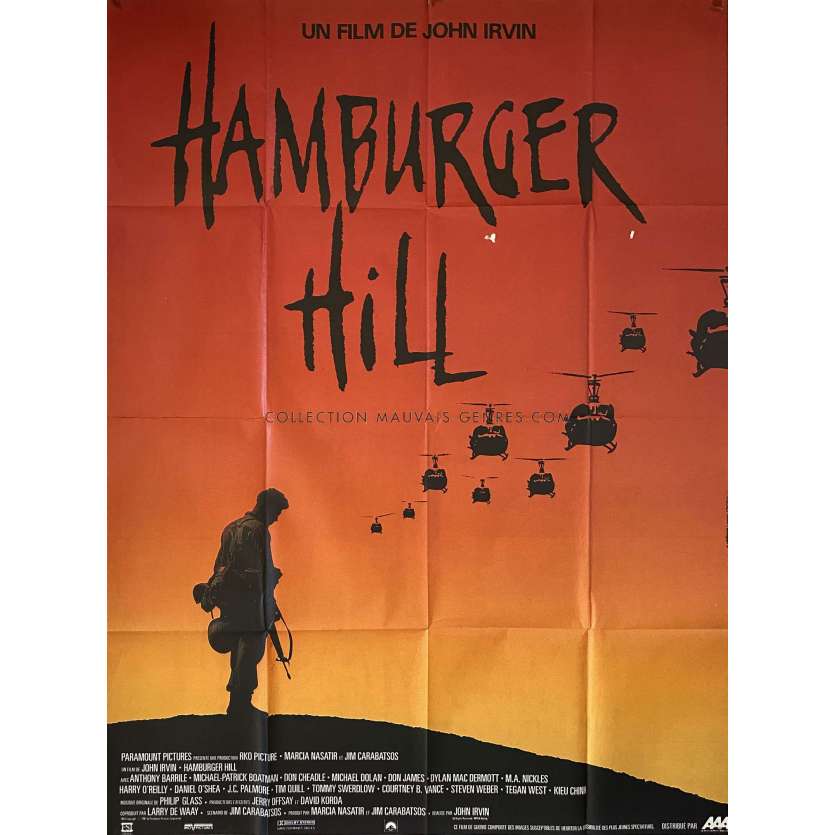 HAMBURGER HILL French Movie Poster- 47x63 in. - 1987 - John Irvin, Don Cheadle