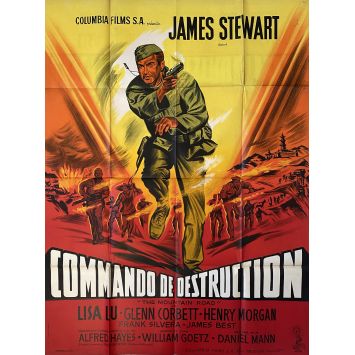 COMMANDO DE DESTRUCTION Affiche de film- 120x160 cm. - 1960 - James Stewart, Daniel Mann