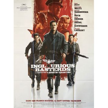INGLOURIOUS BASTERDS French Movie Poster- 47x63 in. - 2009 - Quentin Tarantino, Brad Pitt