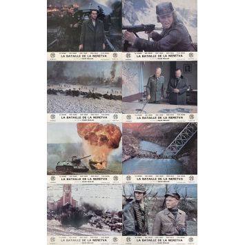 BATTLE OF NERETVA French Lobby Cards x8 - set L1 - 9x12 in. - 1969 - Veljko Bulajic, Yul Brynner