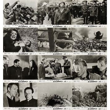 THE LONGEST DAY French Lobby Cards x12 - set B - 9x12 in. - 1962 - Ken Annakin, John Wayne