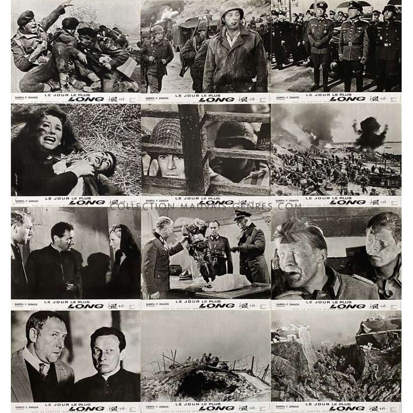 LE JOUR LE PLUS LONG Photos de film x12 - jeu B - 21x30 cm. - 1962 - John Wayne, Ken Annakin