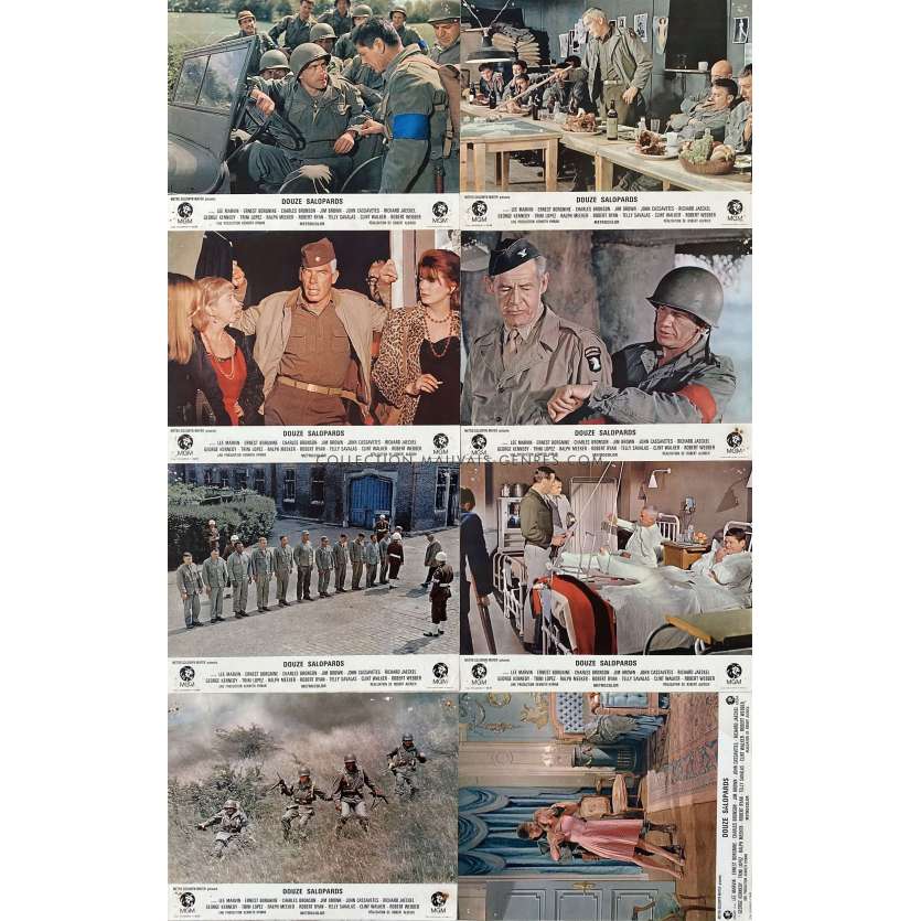 LES 12 SALOPARDS Photos de film x8 - 24x30 cm. - 1967 - Lee Marvin, Robert Aldrich