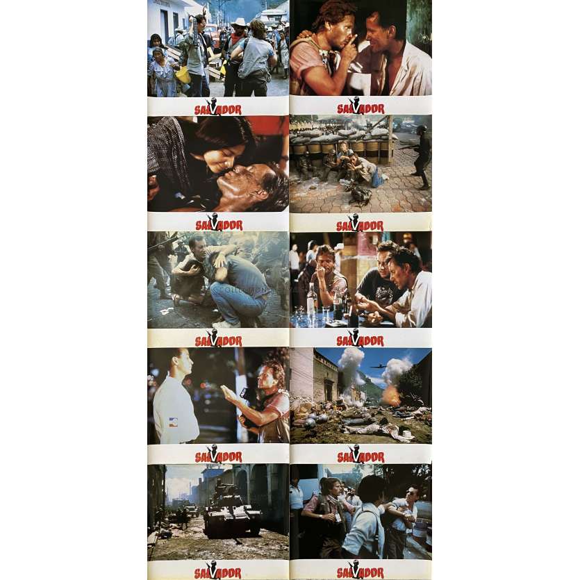 SALVADOR French Lobby Cards x10 - 9x12 in. - 1986 - Oliver Stone, James Woods