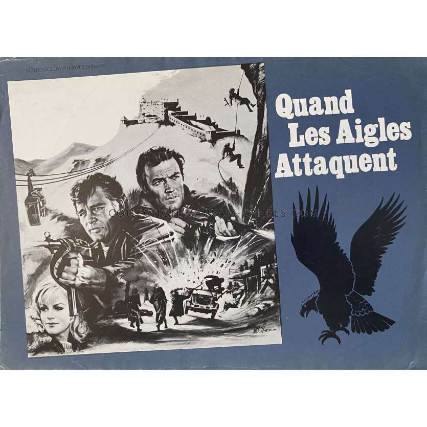 QUAND LES AIGLES ATTAQUENT Synopsis 4p - 24x30 cm. - 1968 - Clint Eastwood, Brian G. Hutton