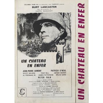 UN CHATEAU EN ENFER Synopsis 4p - 16x24 cm. - 1969 - Burt Lancaster, Sydney Pollack
