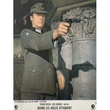 WHERE EAGLES DARE French Lobby Card N01 - 9x12 in. - 1968 - Brian G. Hutton, Clint Eastwood