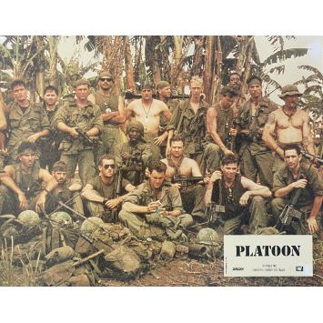 PLATOON French Lobby Card N01 - 9x12 in. - 1986 - Oliver Stone, Willem Dafoe