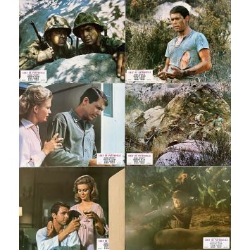 FIRST TO FIGHT French Lobby Cards x6 - set B - 9x12 in. - 1967 - Christian Nyby, Chad Everett