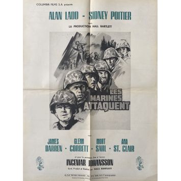 LES MARINES ATTAQUENT Affiche de film- 50x70 cm. - 1960 - Alan Ladd, Hall Bartlett