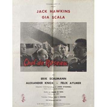 CHEF DE RESEAU Affiche de film- 50x70 cm. - 1958 - Jack Hawkins, André De Toth