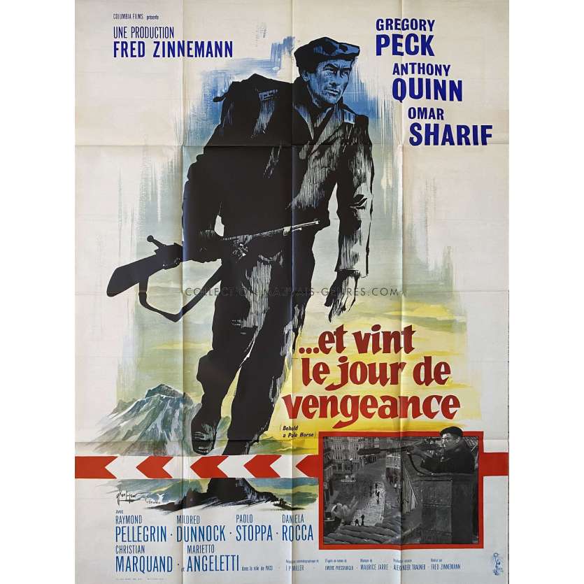 ET VINT LE JOUR DE LA VENGEANCE Affiche de film Mod. B - 120x160 cm. - 1964 - Gregory Peck, Fred Zinnemann