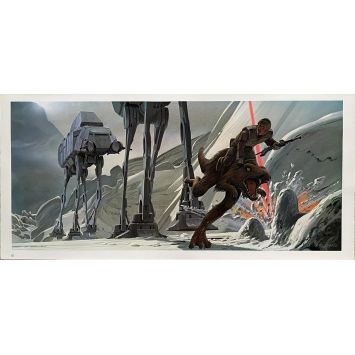 STAR WARS - L'EMPIRE CONTRE ATTAQUE Artwork N12 - 25x53 cm. - 1980 - Harrison Ford, George Lucas