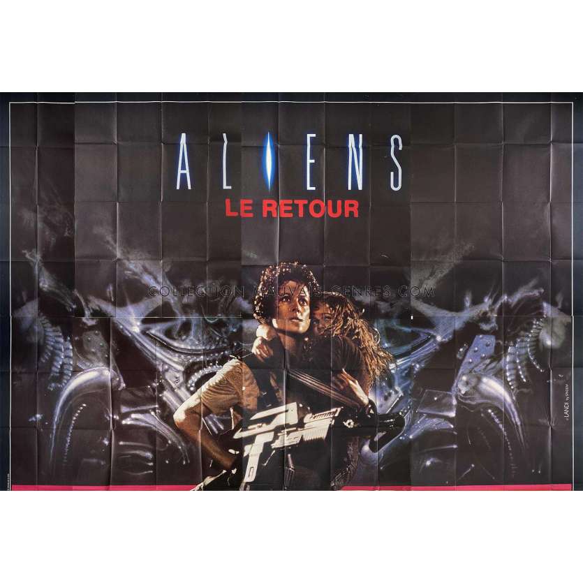 ALIENS French Movie Poster- 158x118 in. - 1986 - James Cameron, Sigourney Weaver