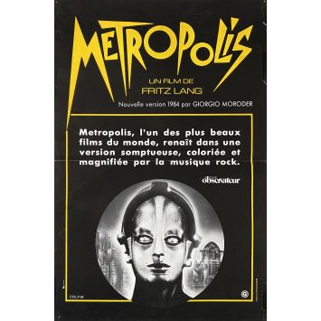METROPOLIS French Movie Poster- 15x21 in. - 1927/R1984 - Fritz Lang, Brigitte Helm