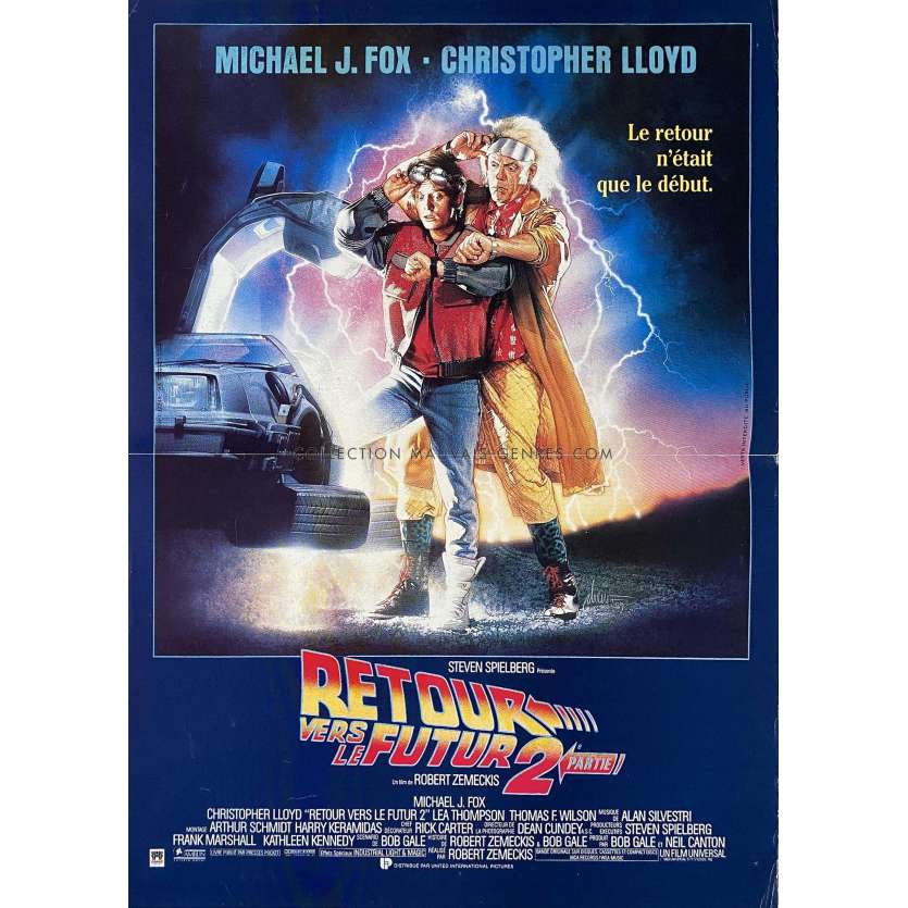 RETOUR VERS LE FUTUR 2 Affiche de film 1ere sortie. - 40x54 cm. - 1989 - Michael J. Fox, Robert Zemeckis