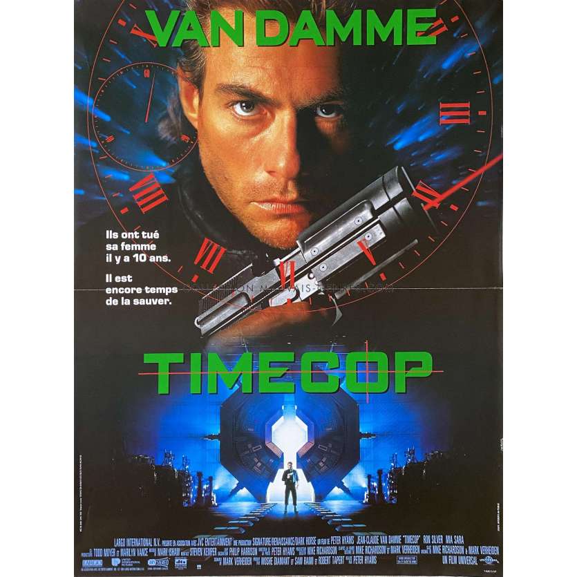 TIMECOP Affiche de film- 40x54 cm. - 1994 - Jean-Claude Van Damme, Peter Hyams