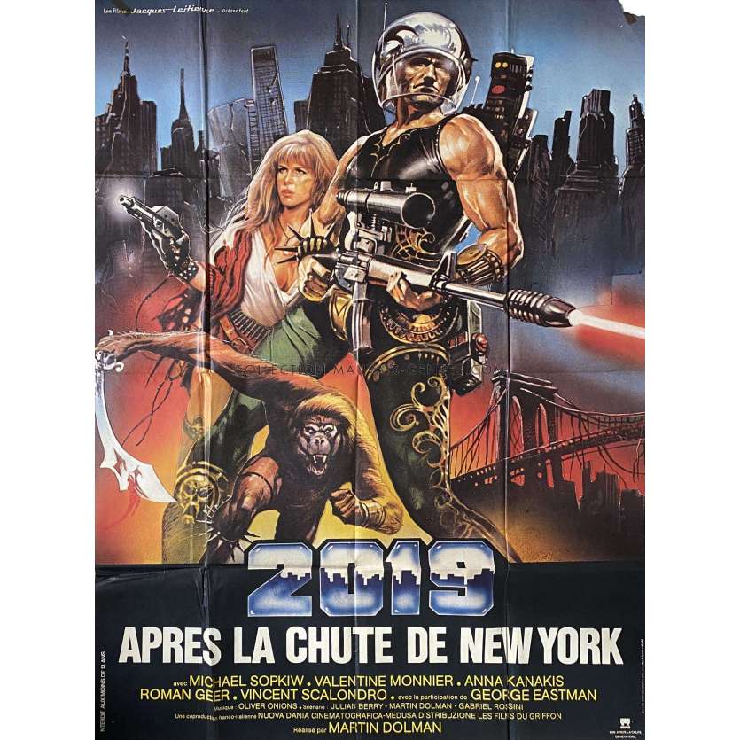 2019 APRES LA CHUTE DE NEW YORK Affiche de film- 120x160 cm. - 1983 - George Eastman, Sergio Martino