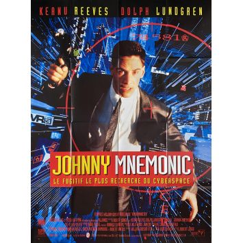 JOHNNY MNEMONIC French Movie Poster- 47x63 in. - 1995 - Robert Longo, Keanu Reeves