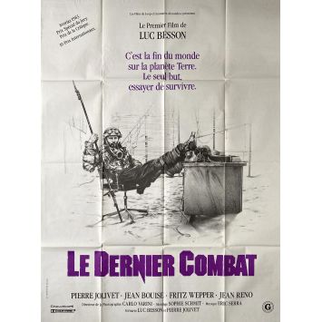 LE DERNIER COMBAT Affiche de film Mod. Blanc. - 120x160 cm. - 1983 - Jean Reno, Luc Besson