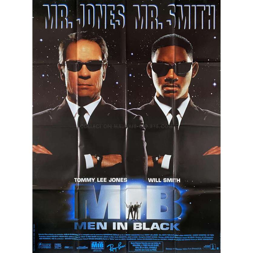 MEN IN BLACK French Movie Poster- 47x63 in. - 1997 - Barry Sonnenfeld, Will Smith