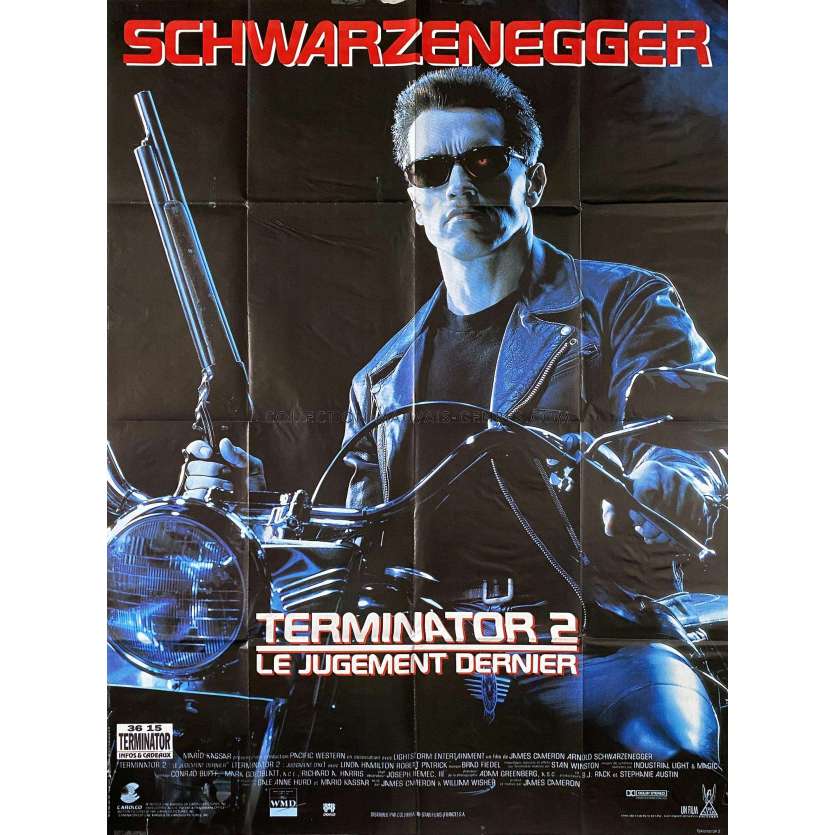 TERMINATOR 2 Affiche de film- 120x160 cm. - 1992 - Arnold Schwarzenegger, James Cameron