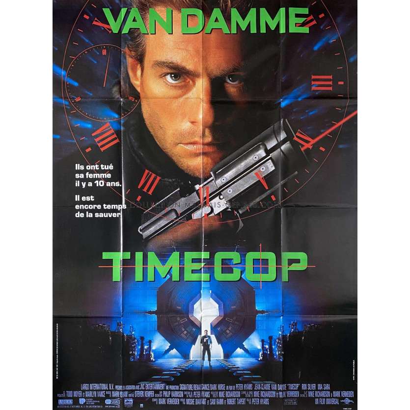 TIMECOP French Movie Poster- 47x63 in. - 1994 - Peter Hyams, Jean-Claude Van Damme