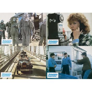 PHILADELPHIA EXPERIMENT French Lobby Cards x4 - 9x12 in. - 1984 - Stewart Rafill, Nancy Allen