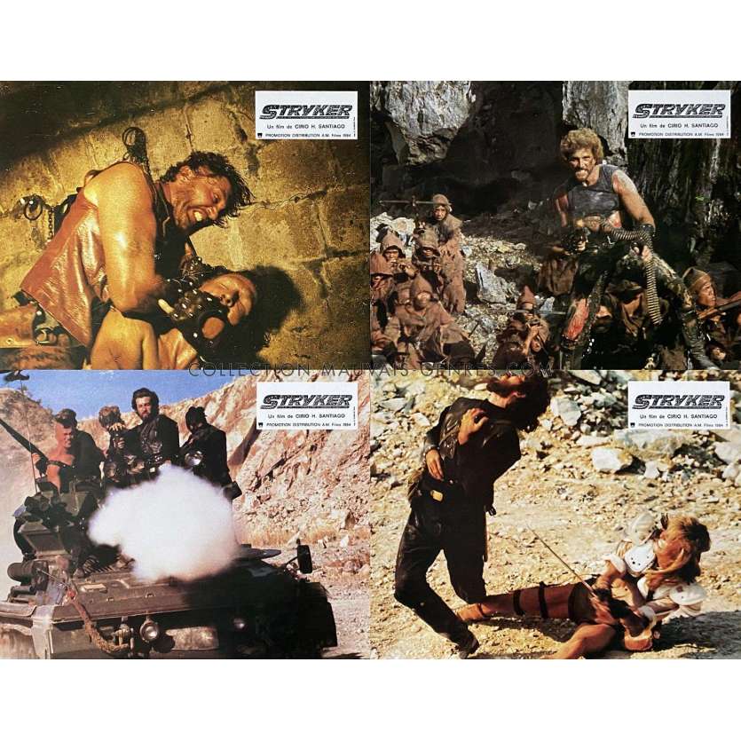 STRYKER French Lobby Cards x4 - 9x12 in. - 1983 - Cirio H. Santiago, Steve Sandor