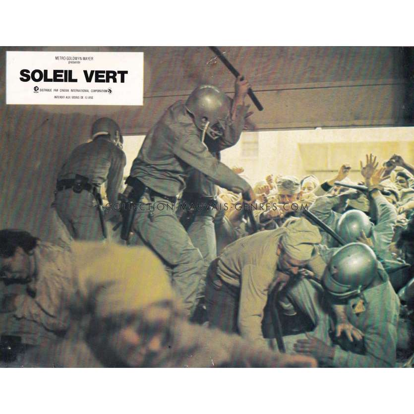 SOYLENT GREEN French Lobby Card N01 - 9x12 in. - 1973 - Richard Fleisher, Charlton Heston