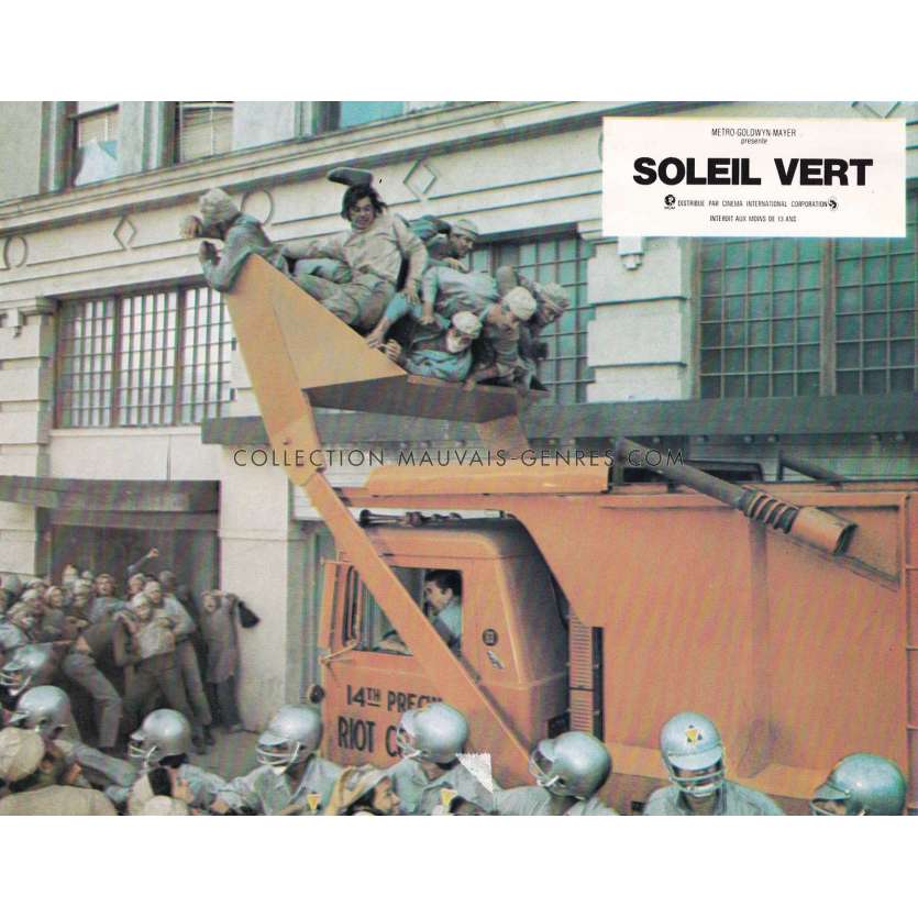 SOYLENT GREEN French Lobby Card N03 - 9x12 in. - 1973 - Richard Fleisher, Charlton Heston