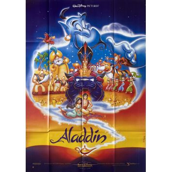 ALADDIN French Movie Poster- 47x63 in. - 1992 - Walt Disney, Robin Williams