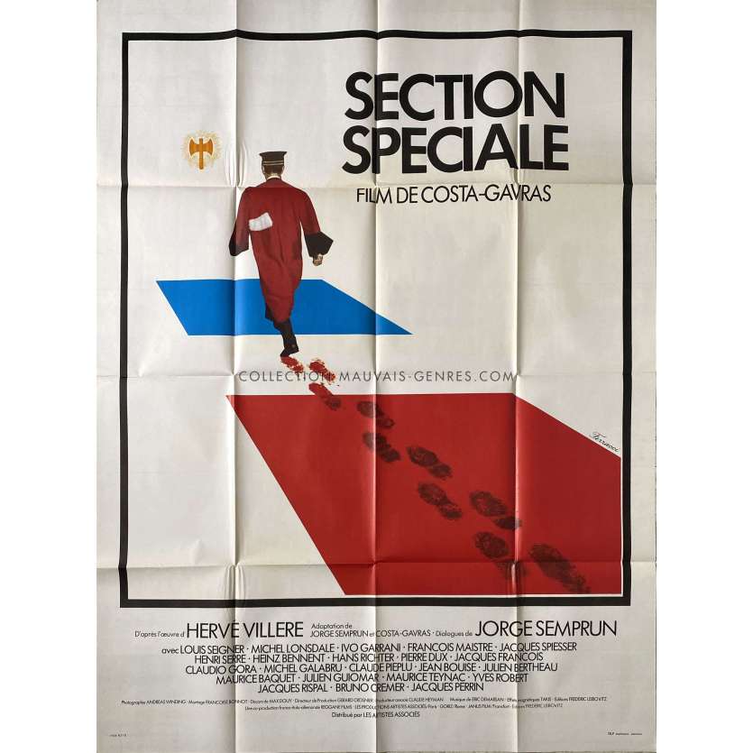 SPECIAL SECTION French Movie Poster- 47x63 in. - 1975 - Costa Gavras, Louis Seigner