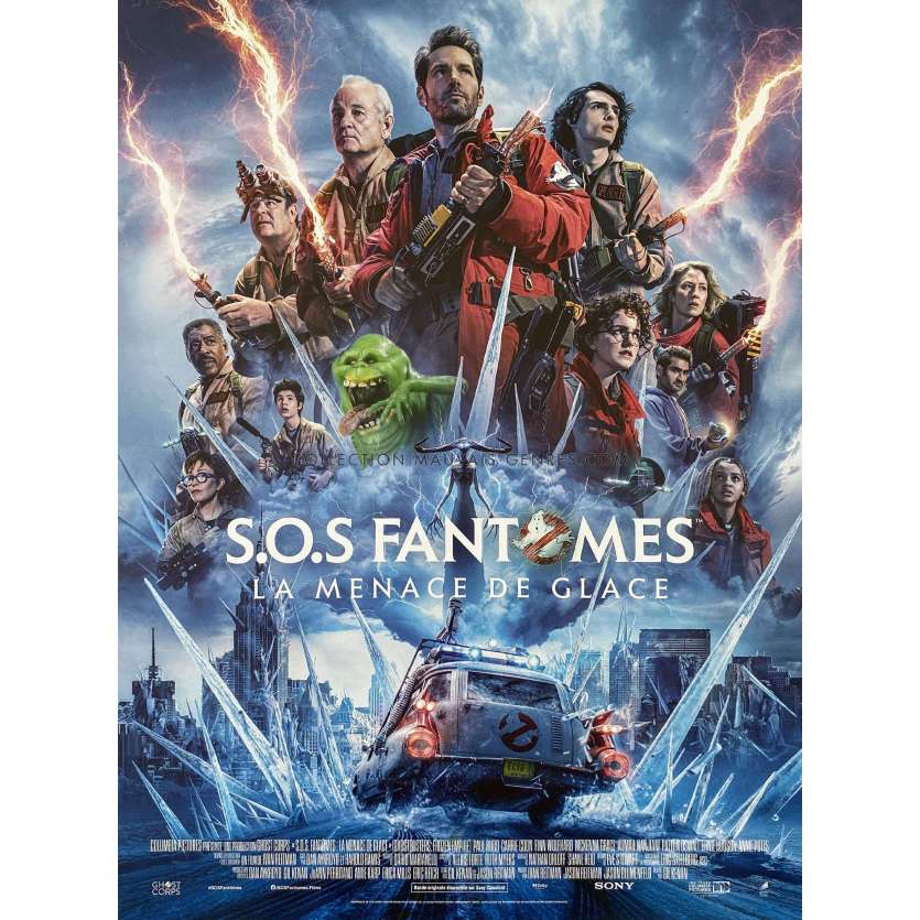 SOS FANTOMES - LA MENACE DE GLACE Affiche de film Def. - 40x54 cm. - 2024 - Carrie Coon, Gil Kenan