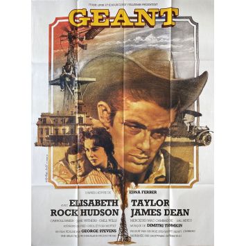 GEANT Affiche de film- 120x160 cm. - 1956/R1980 - James Dean, George Stevens