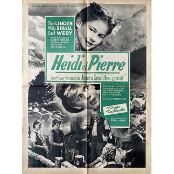 HEIDI AND PETER French Movie Poster- 23x32 in. - 1955 - Franz Schnyder, Heinrich Gretler