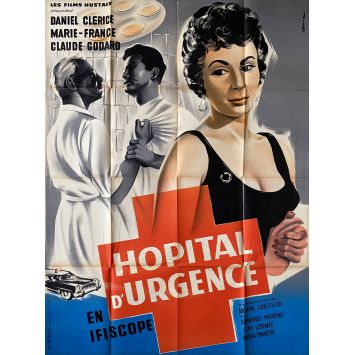 HOPITAL D'URGENCE Affiche de film- 120x160 cm. - 1956 - Claude Godard, Antonio Santillán