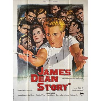 THE JAMES DEAN STORY French Movie Poster- 47x63 in. - 1975 - Robert Altman, James Dean