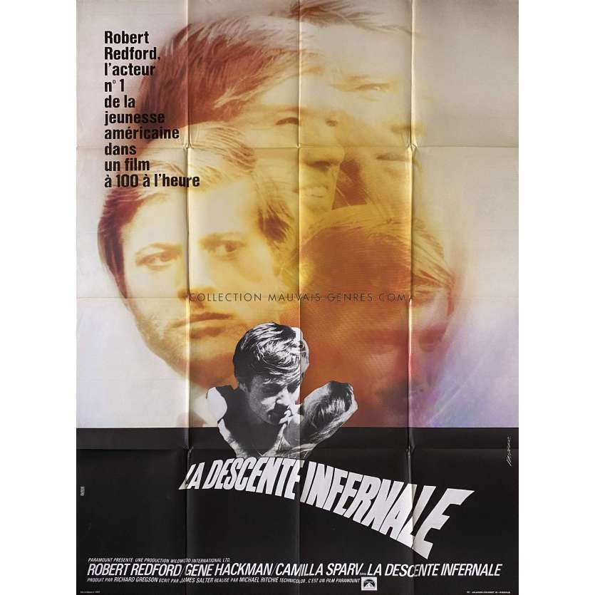 LA DESCENTE INFERNALE Affiche de film- 120x160 cm. - 1969 - Robert Redford, Michael Ritchie