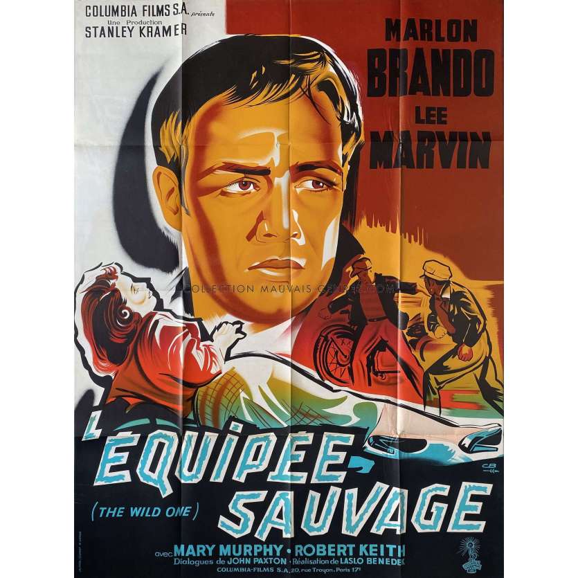 THE WILD ONE French Movie Poster- 47x63 in. - 1953 - Laslo Benedek, Marlon Brando