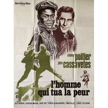 EDGE OF THE CITY French Movie Poster- 47x63 in. - 1957 - Martin Ritt, John Cassavetes