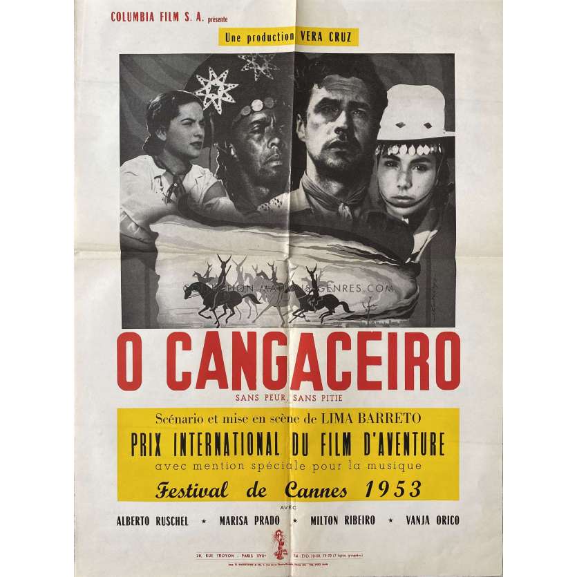 O CANGACEIRO Affiche de film- 50x70 cm. - 1953 - Alberto Ruschel, Lima Barreto