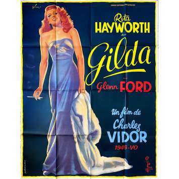GILDA Affiche de cinéma- 120x160 cm. - 1946/R1970 - Rita Hayworth, Charles Vidor