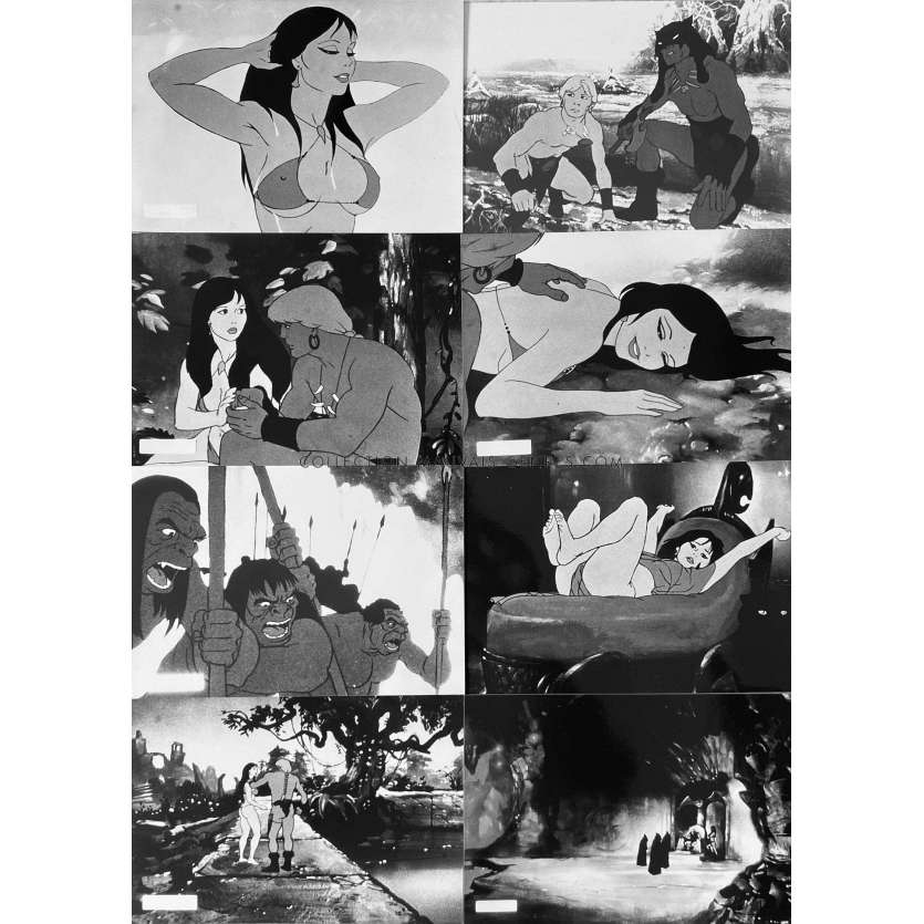 FIRE AND ICE French Movie Press Stills x8 - 5x7 in. - 1983 - Ralph Bakshi, Randy Norton