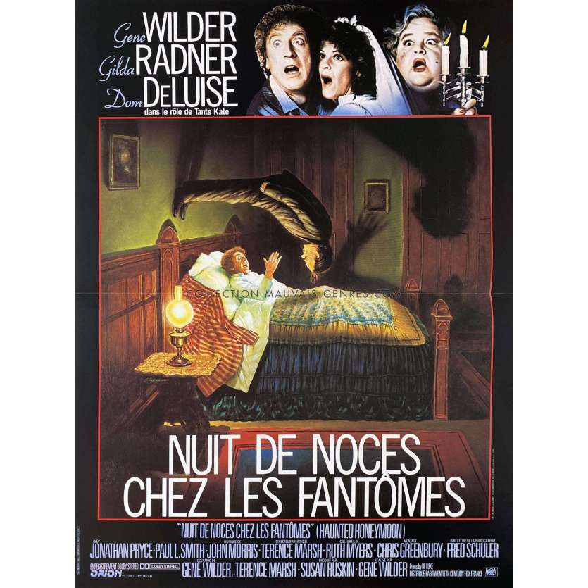 HAUNTED HONEYMOON French Movie Poster- 15x21 in. - 1986 - Gene Wilder, Dom DeLuise