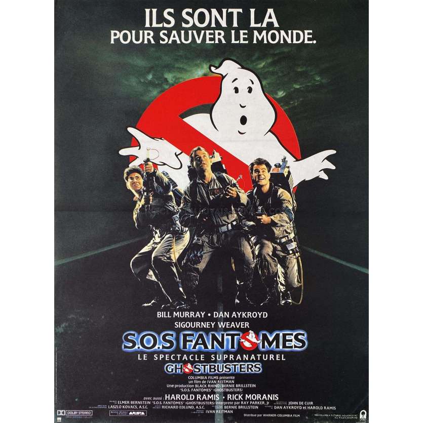 GHOSTBUSTERS French Movie Poster- 15x21 in. - 1984 - Ivan Reitman, Bill Murray